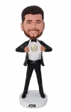 Custom bobblehead gift for groomsmen with shirt open Custom bobblehead gift for groomsmen with shirt open